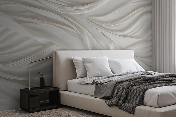 White fabric with folds White fabric with folds