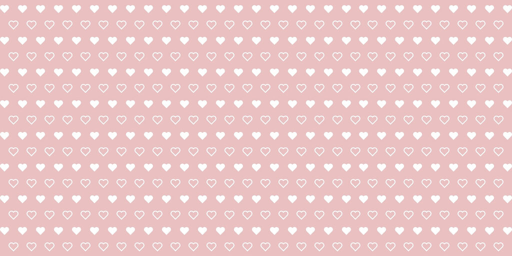 Pattern of white hearts on a pink background Pattern of white hearts on a pink background