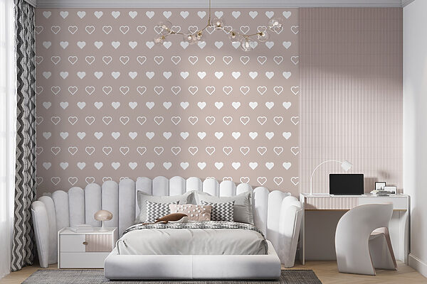 Pattern of hearts on a beige background Pattern of hearts on a beige background