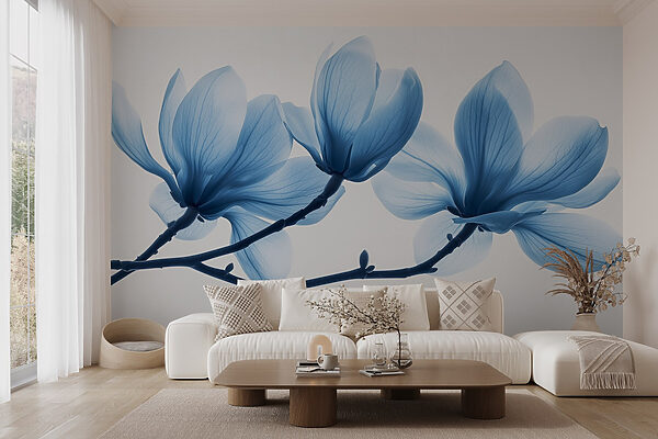 Delicate blue petals in gentle bloom Delicate blue petals in gentle bloom