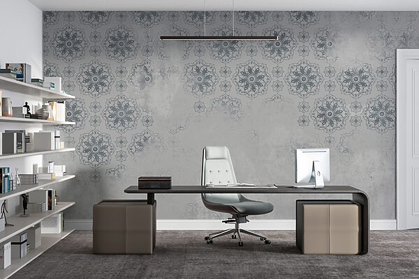 Grey and white wallpaper with a pattern Grey and white wallpaper with a pattern
