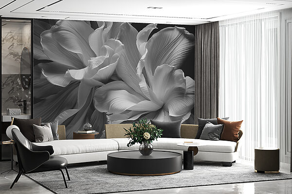 Floral elegance in monochrome hues Floral elegance in monochrome hues