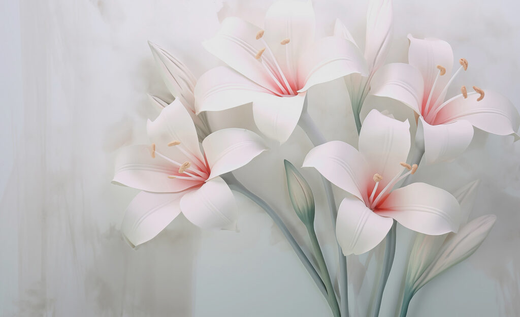 Delicate blooms in subtle elegance Delicate blooms in subtle elegance