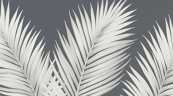 Delicate leaves against a muted backdrop Delicate leaves against a muted backdrop