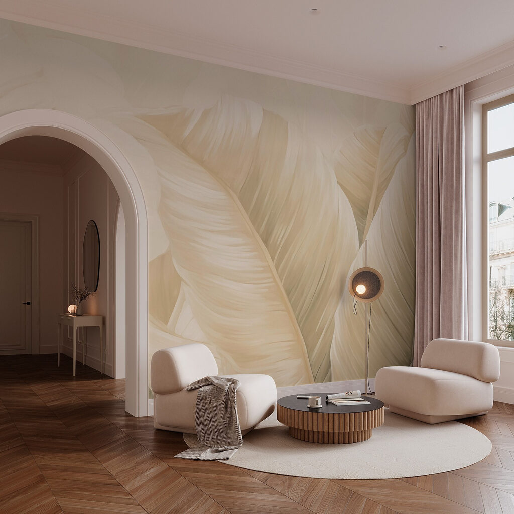 Soft, textured leaves in gentle hues Soft, textured leaves in gentle hues