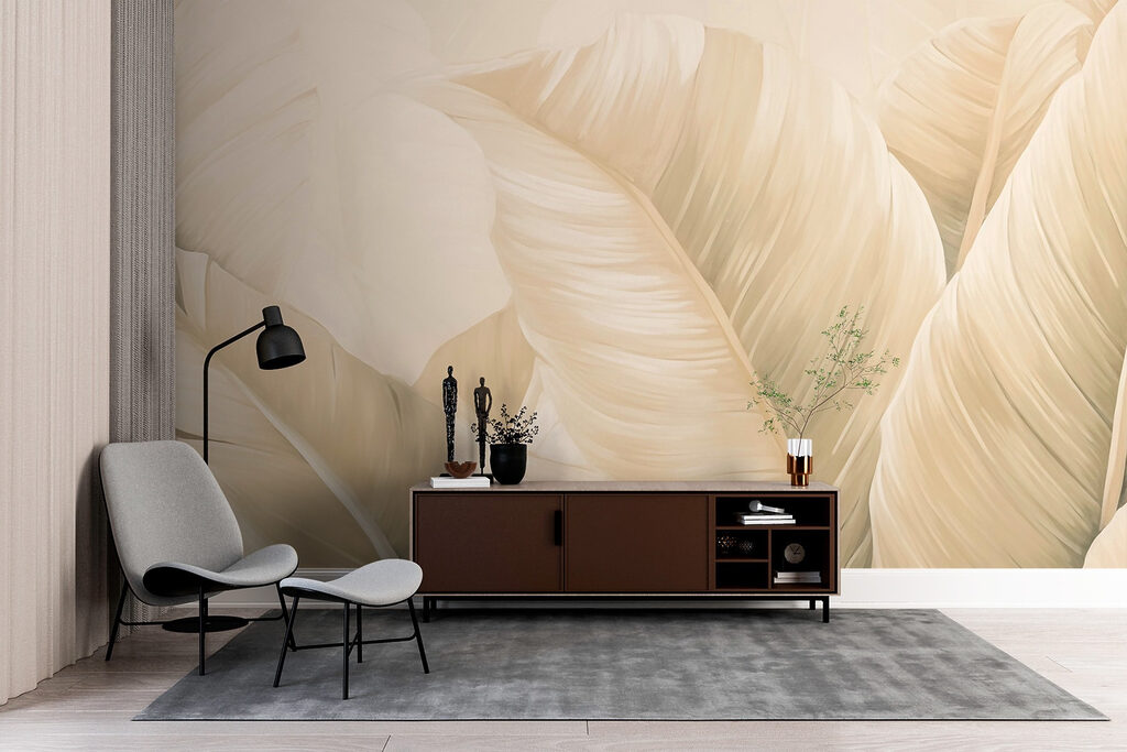 Soft, textured leaves in gentle hues Soft, textured leaves in gentle hues