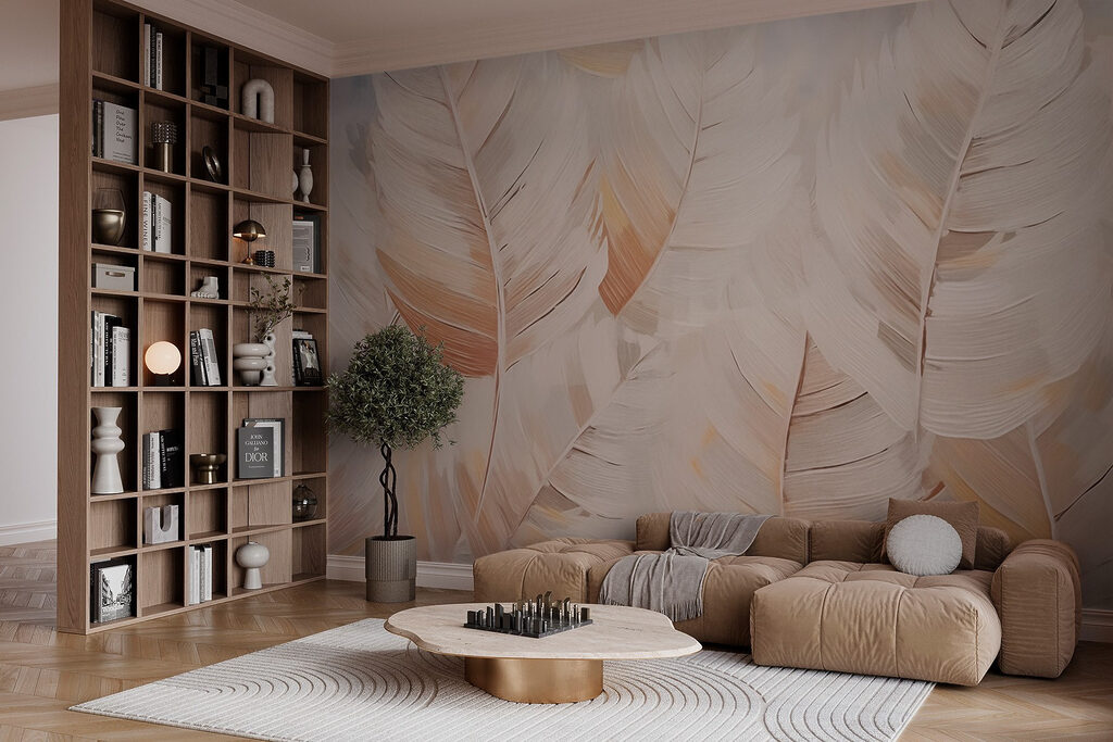 Gentle leaves in soft tones Gentle leaves in soft tones