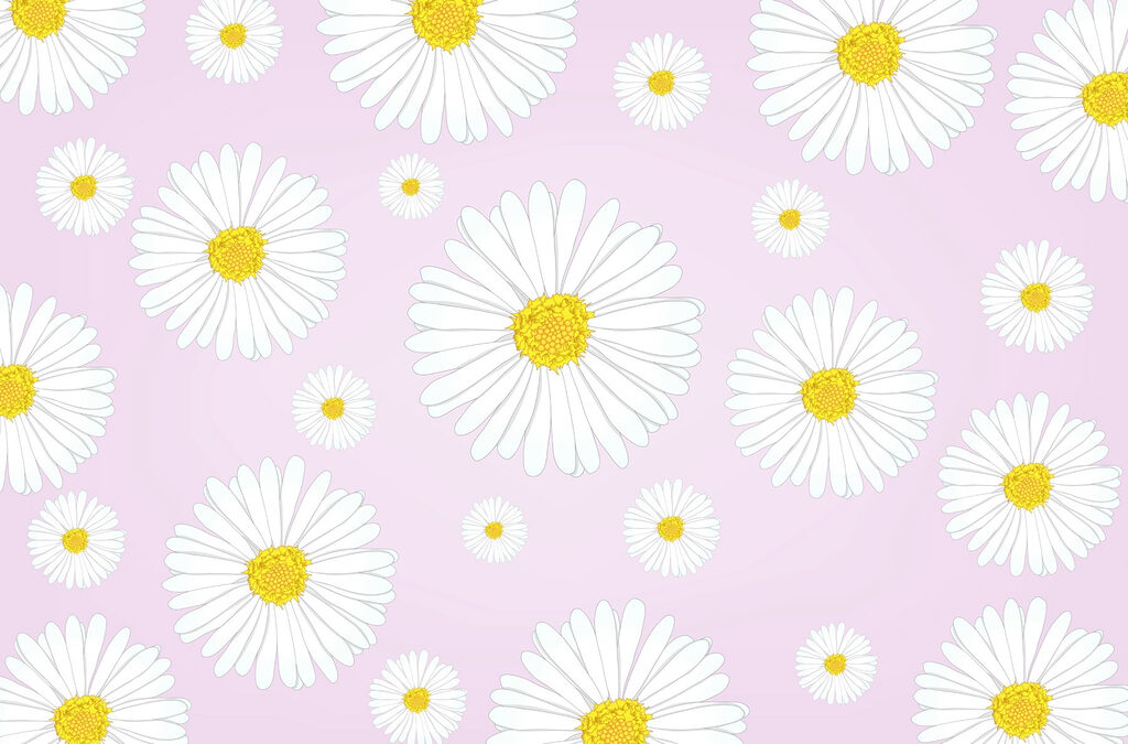 Pattern of white and yellow flowers Pattern of white and yellow flowers