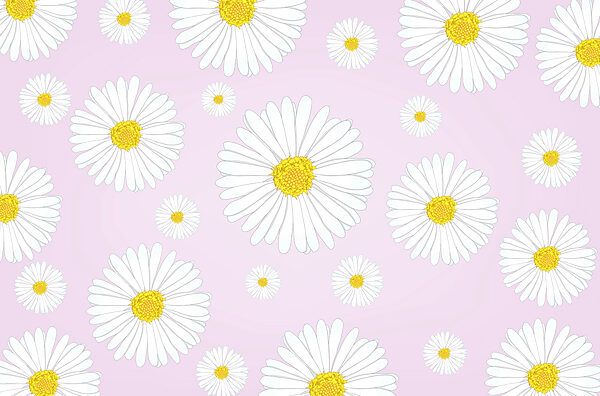 Pattern of white and yellow flowers Pattern of white and yellow flowers