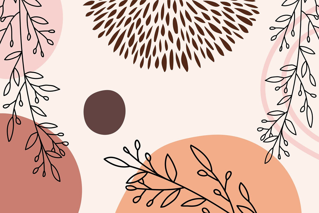 Pattern of flowers and circles Pattern of flowers and circles