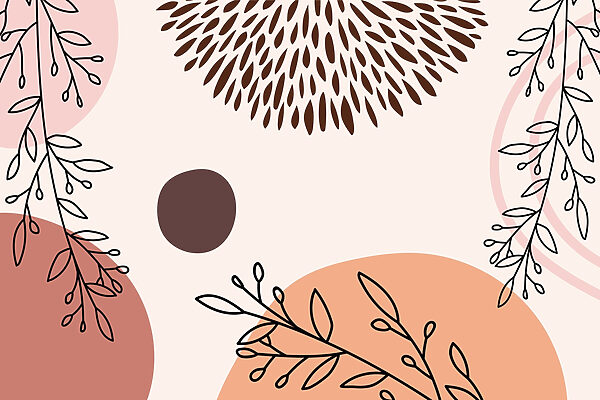 Pattern of flowers and circles Pattern of flowers and circles