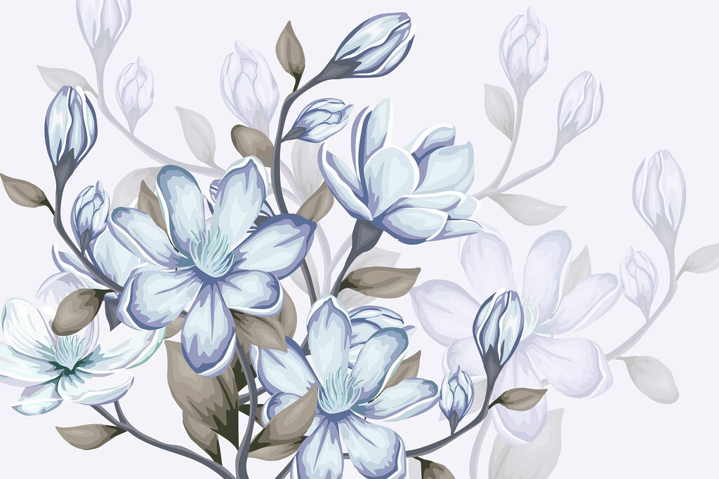 Delicate blooms in soft hues. Delicate blooms in soft hues.