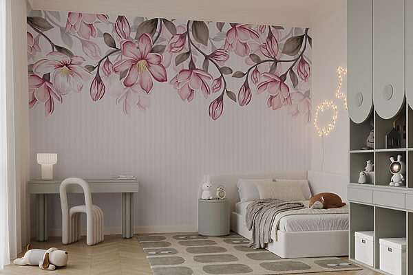 Pink flowers on a white background Pink flowers on a white background
