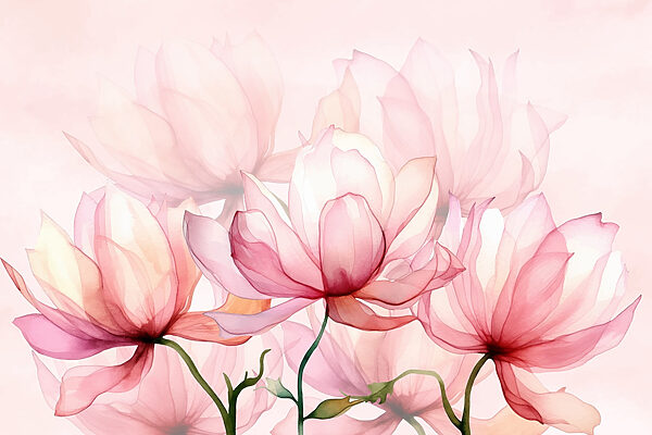 Soft petals in gentle hues Soft petals in gentle hues