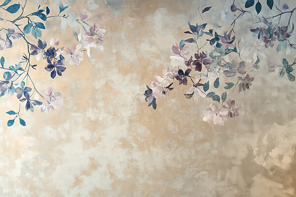 Soft florals on a textured backdrop Soft florals on a textured backdrop