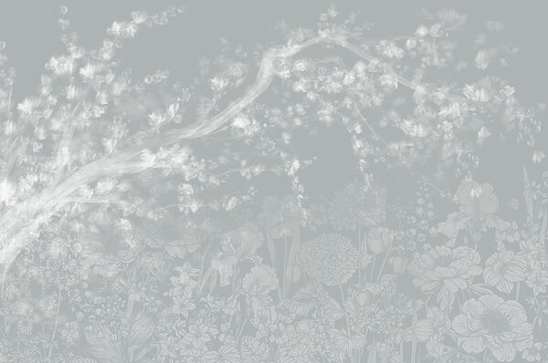 White and gray floral pattern White and gray floral pattern