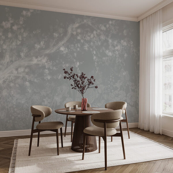 White and gray floral pattern White and gray floral pattern
