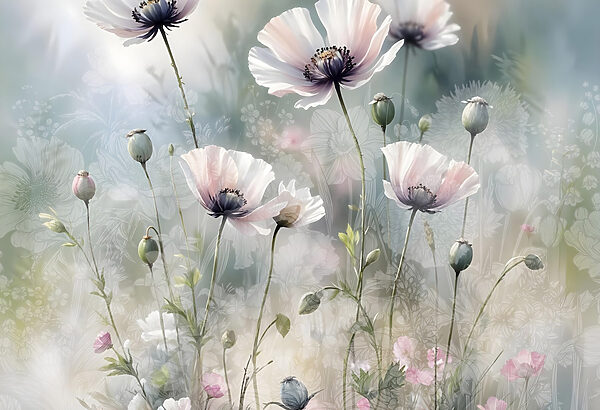 Delicate blooms in soft hues. Delicate blooms in soft hues.