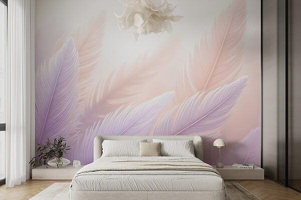 Delicate feathers in soft pastels Delicate feathers in soft pastels