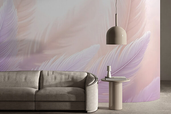 Delicate feathers in soft pastels Delicate feathers in soft pastels