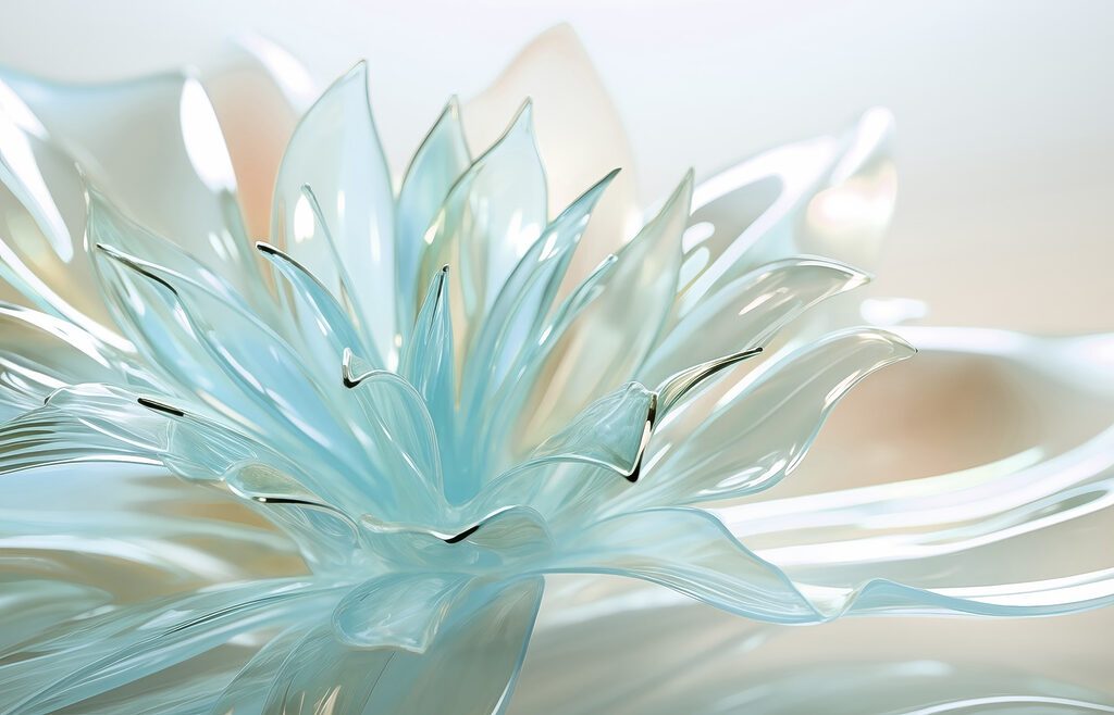 Delicate translucent floral design. Delicate translucent floral design.