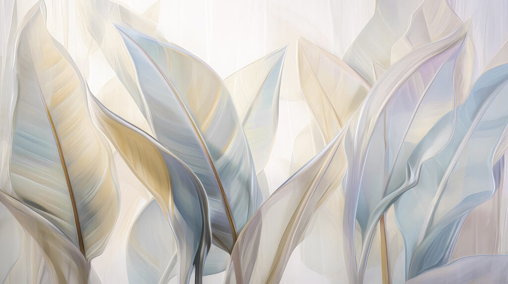 Elegant leaves in soft hues. Elegant leaves in soft hues.