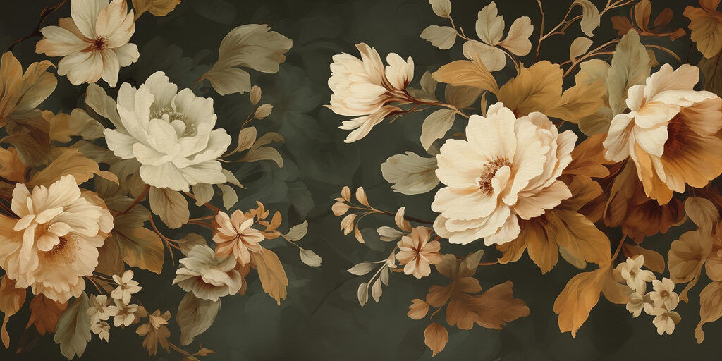 Elegant floral arrangement on dark backdrop Elegant floral arrangement on dark backdrop