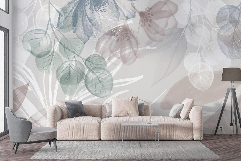 Delicate floral patterns in soft hues