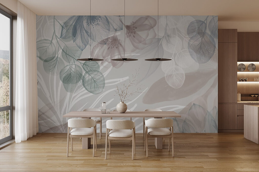 Delicate floral patterns in soft hues