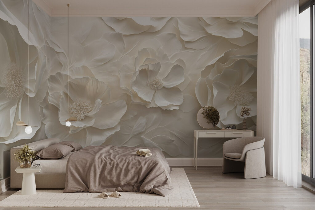 White flower wallpaper
