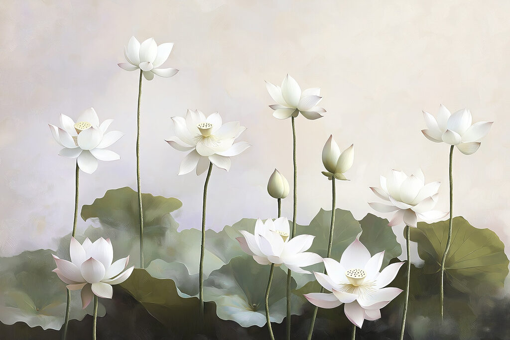 Group of white flowers Group of white flowers