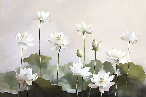 Group of white flowers Group of white flowers