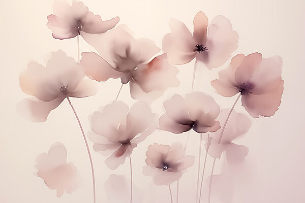 Group of flowers on a white background Group of flowers on a white background