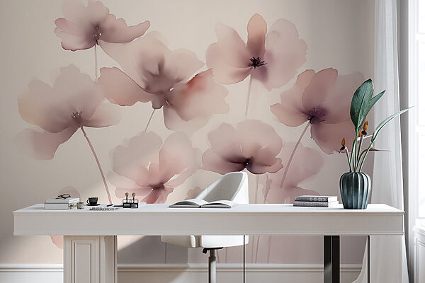 Group of flowers on a white background Group of flowers on a white background