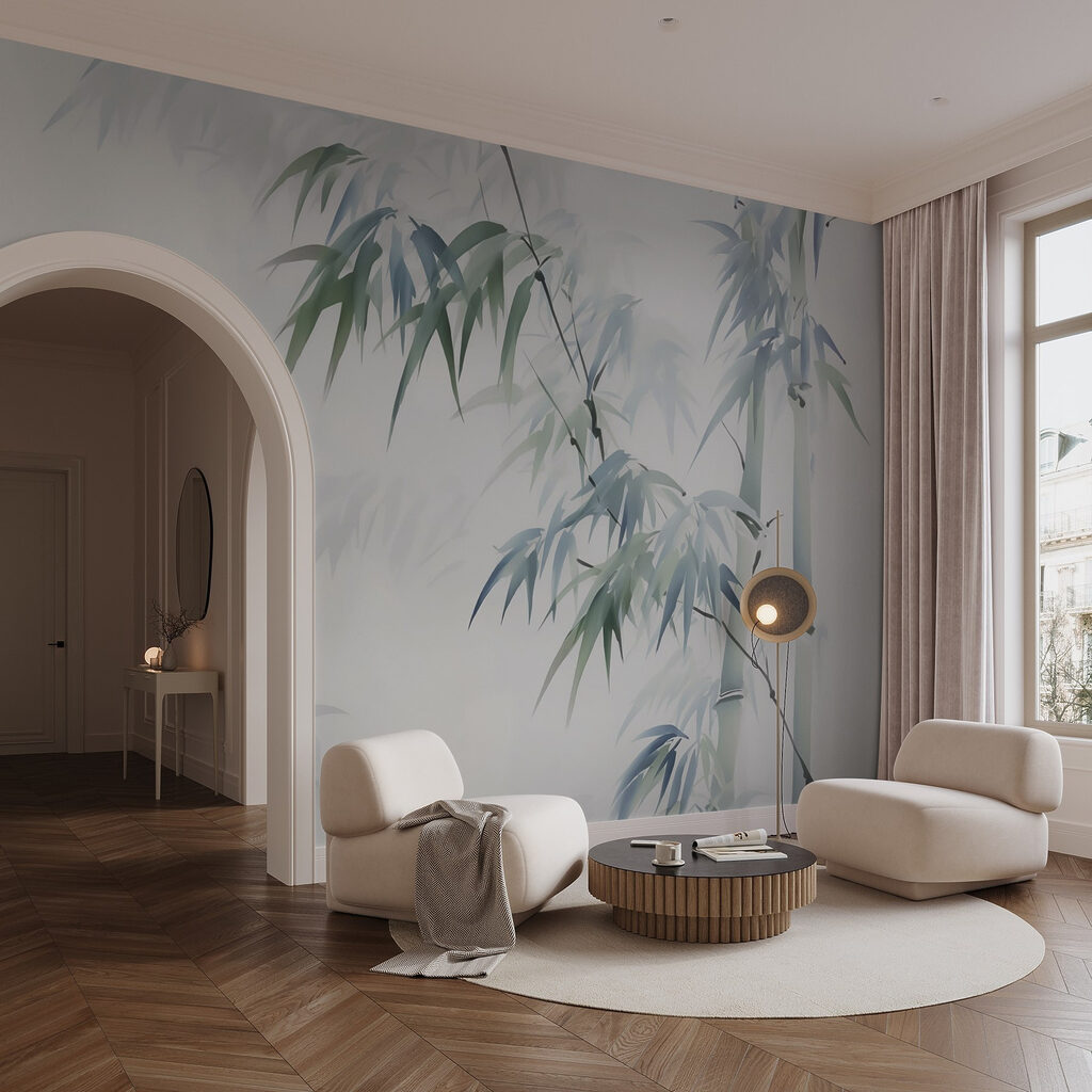 Serene bamboo in soft hues