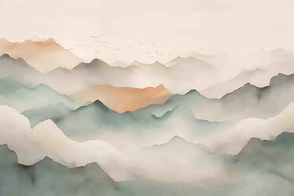Landscape of mountains with clouds Landscape of mountains with clouds