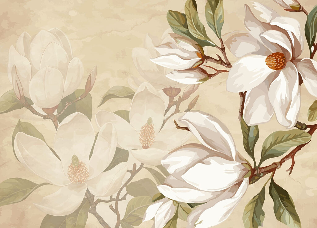 Soft blossoms on a gentle background Soft blossoms on a gentle background
