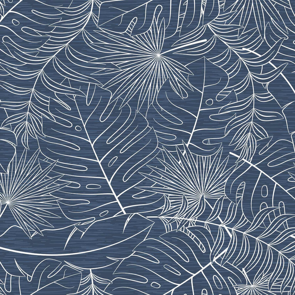 Pattern of leaves on a blue background Pattern of leaves on a blue background
