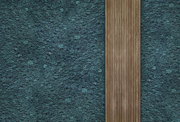 Wood plank on a blue carpet Wood plank on a blue carpet