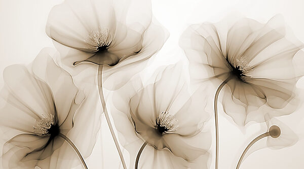 Delicate blooms softly intertwine elegantly. Delicate blooms softly intertwine elegantly.