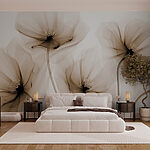 Wall murals Delicate blooms softly intertwine elegantly