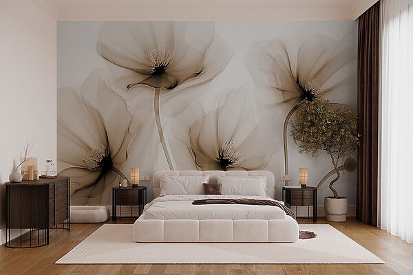 Delicate blooms softly intertwine elegantly. Delicate blooms softly intertwine elegantly.