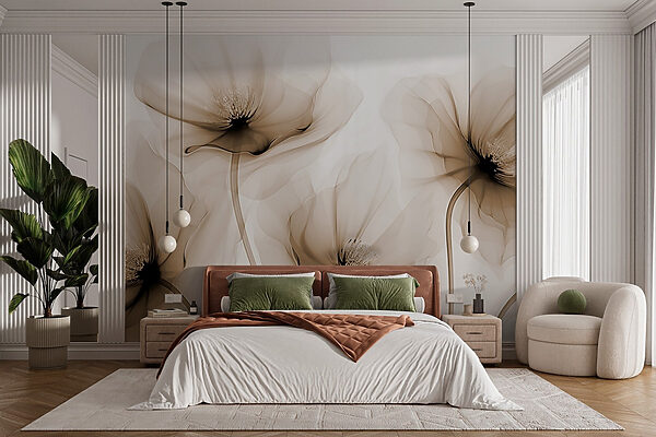 Delicate blooms softly intertwine elegantly. Delicate blooms softly intertwine elegantly.