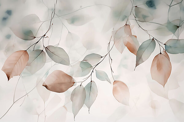 Delicate leaves in soft hues Delicate leaves in soft hues