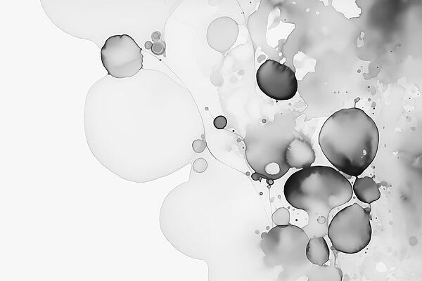 Fluid black and white abstract art. Fluid black and white abstract art.