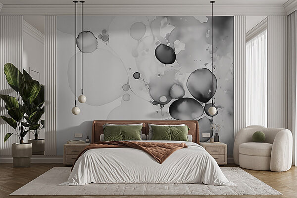 Fluid black and white abstract art. Fluid black and white abstract art.