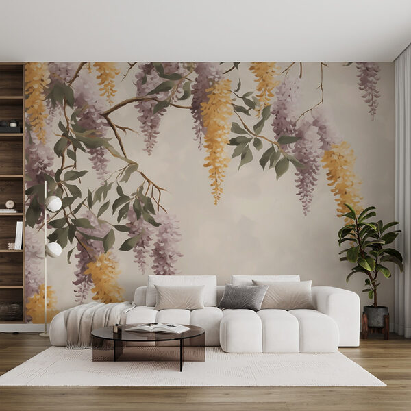 Wall murals Wall murals Delicate blooms hanging gracefully down (SKU: w02722)