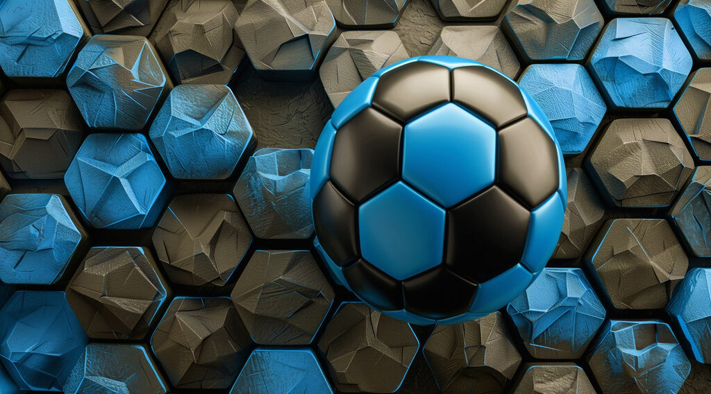 Blue and black football ball Blue and black football ball