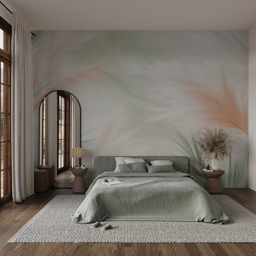 Soft pastel foliage in gentle hues