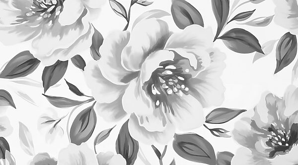 Floral patterns in monochrome tones Floral patterns in monochrome tones